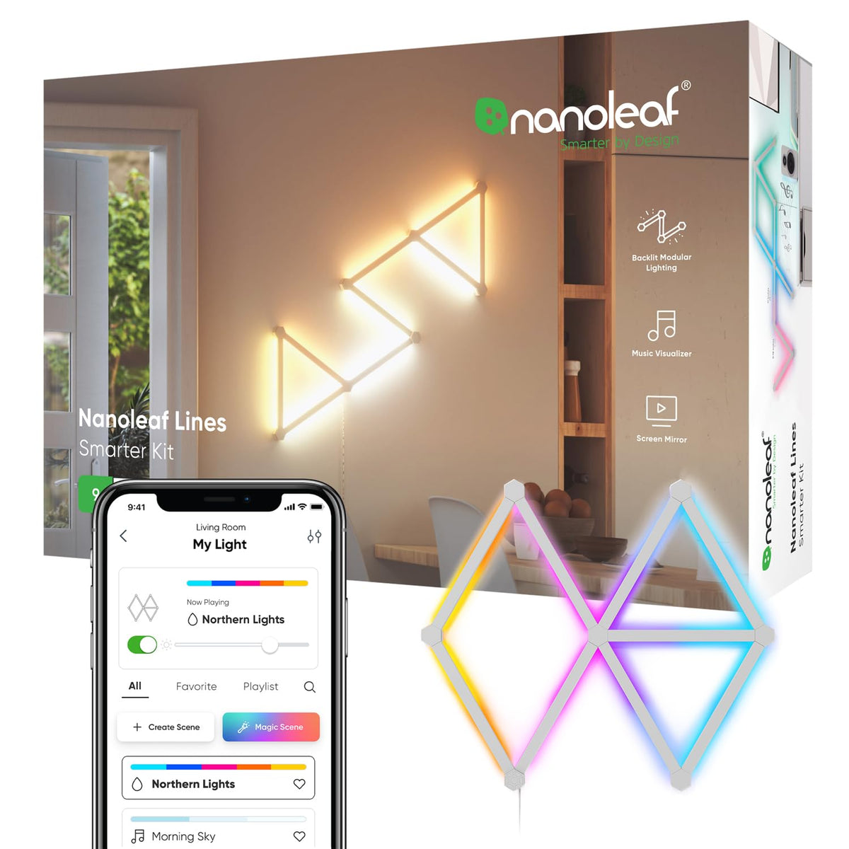 NANOLEAF LINES White 9-Pack Starter
