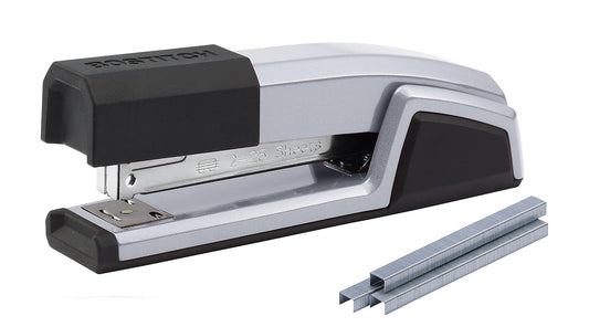 Bostitch Office Epic All Metal Grapadora 3 en 1, capacidad de 25 hojas, con removedor integrado y almacenamiento de grapas, plata (B777R-SLV)
