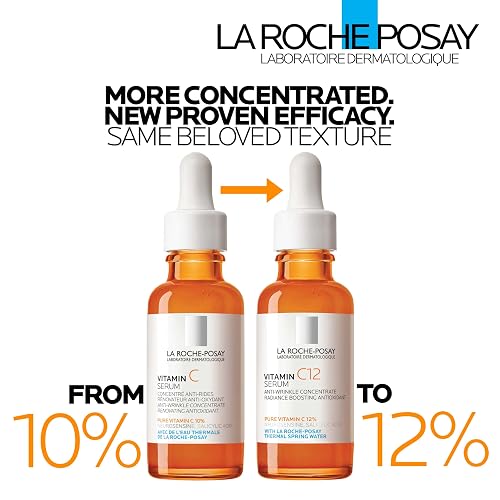 La Roche-Posay Pure Vitamin C12, Sérum Facial Antioxidante con 12% de Vitamina C, Antiarrugas, Mayor Luminosidad, Textura Ligera, para Pieles Sensibles, 30 ml