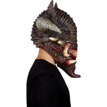 Ghoulish Productions Máscara De Látex Wrath, Accesorio Látex Cosplay Demonio Guardián, Disfraz Aterrador para Halloween y Fiestas Temáticas, Cosplay Demonio Guerrero, Diseño Artesanal Head Mask