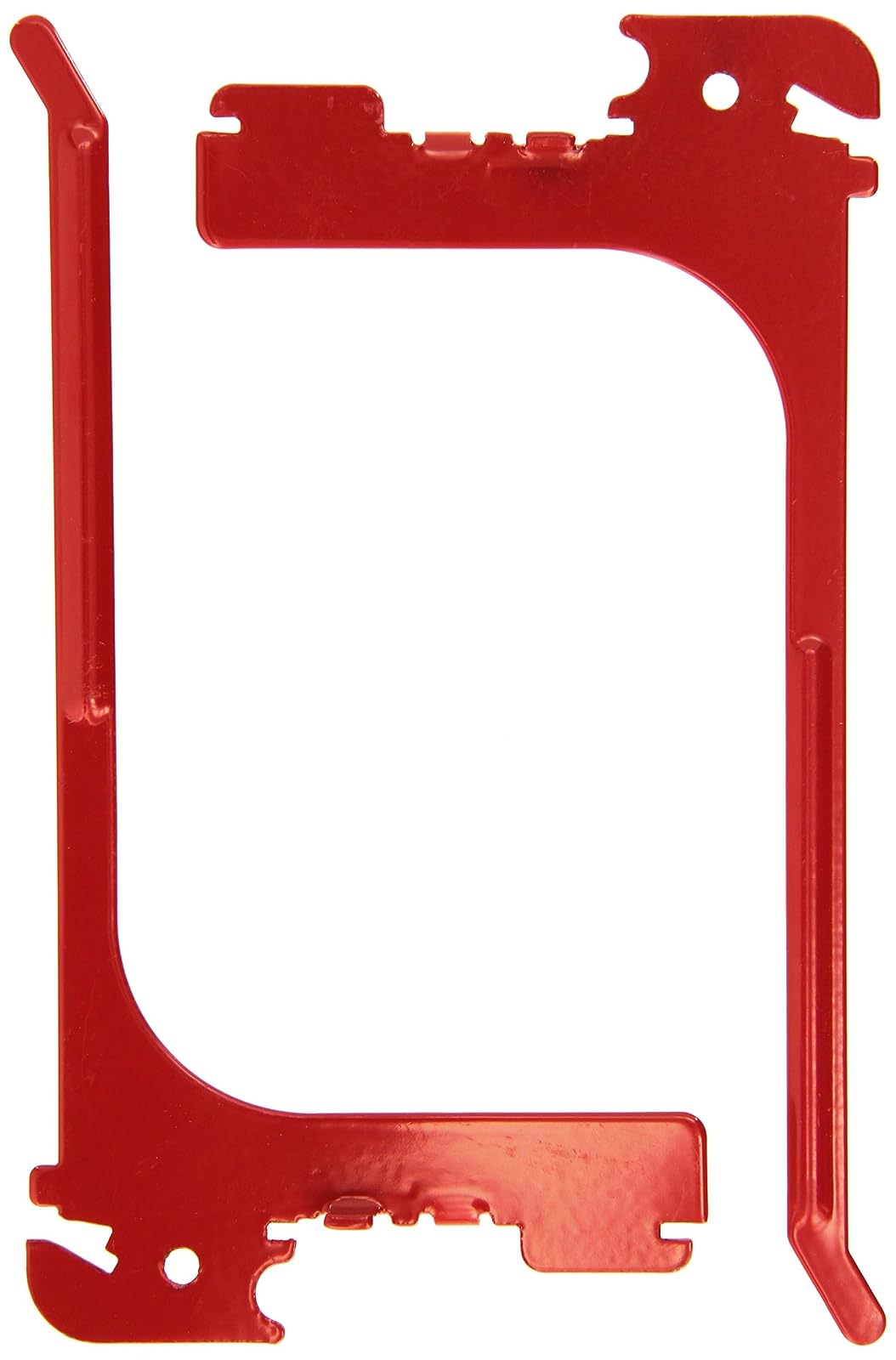 Wall Control 10-ER-106 R Pegboard 6" Reach Extended Slotted Hook Pair Slotted Metal Hooks for Pegboard and Slotted Tool Board, Red