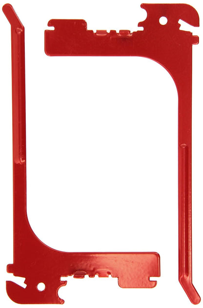 Wall Control 10-ER-106 R Pegboard 6" Reach Extended Slotted Hook Pair Slotted Metal Hooks for Pegboard and Slotted Tool Board, Red