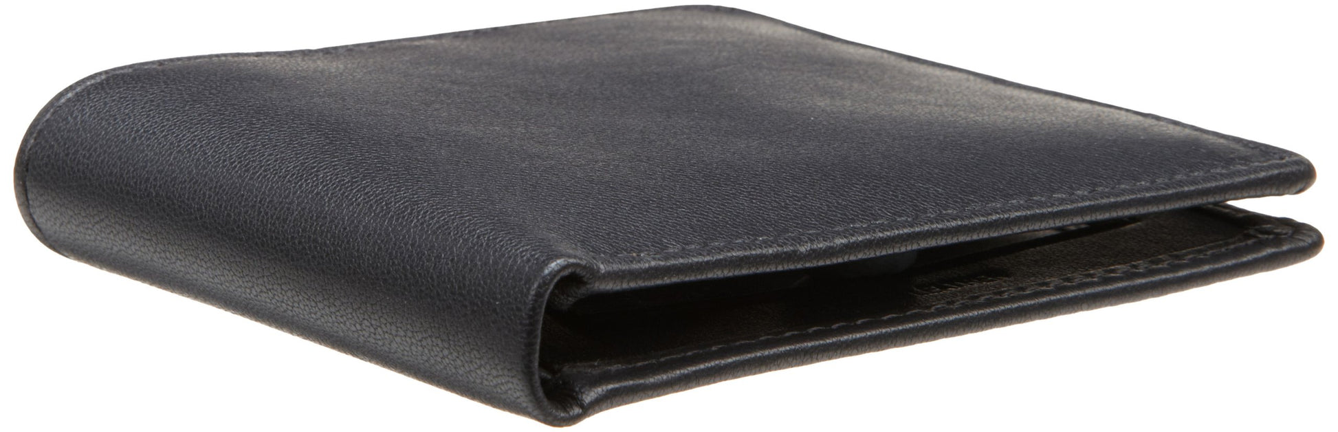 Perry Ellis portafolios Gramercy para hombre, 100% piel, con cierre flexible, color negro, talla única, Negro -, Talla única