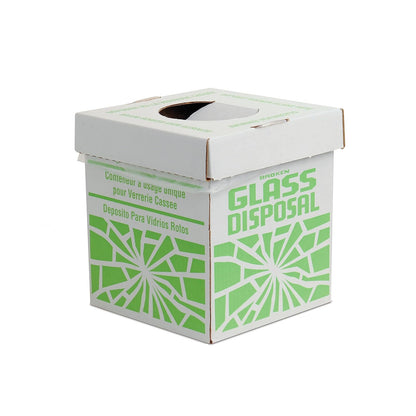 SP Bel-Art - Cajas de cartón para eliminación de vidrio de 8 x 8 x 10 pulgadas, contenedor de basura seguro para vidrio y objetos punzantes, ideal para equipos médicos, cajas de basura duraderas