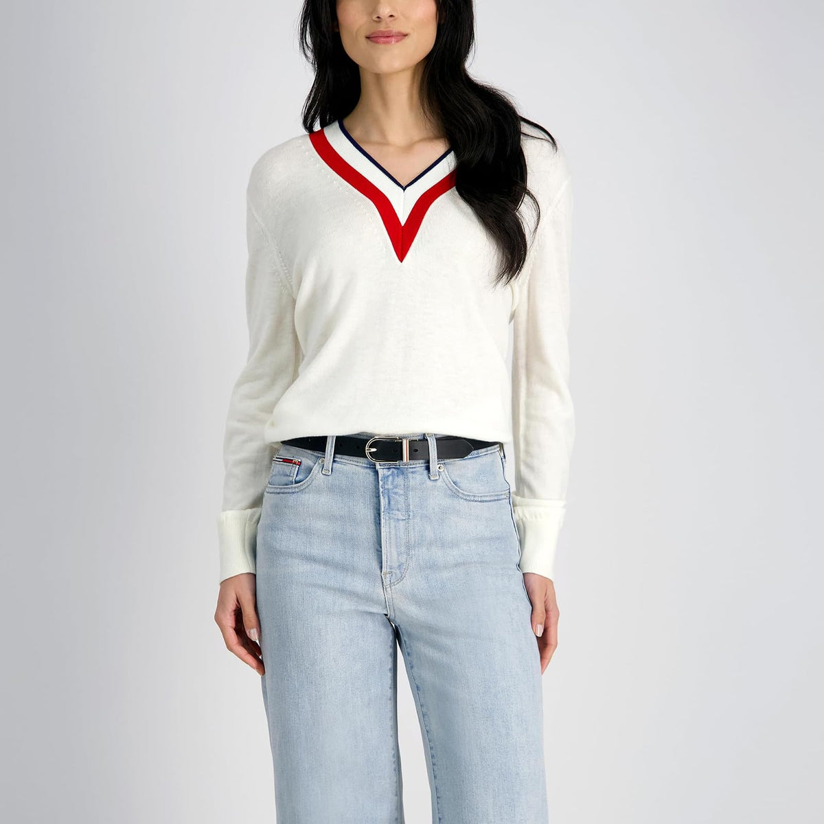 Tommy Hilfiger Two-in-one Reversible Slim Width Dress Casual Leather Belt for Jeans, Trousers and Dresses Cinturón Mujer