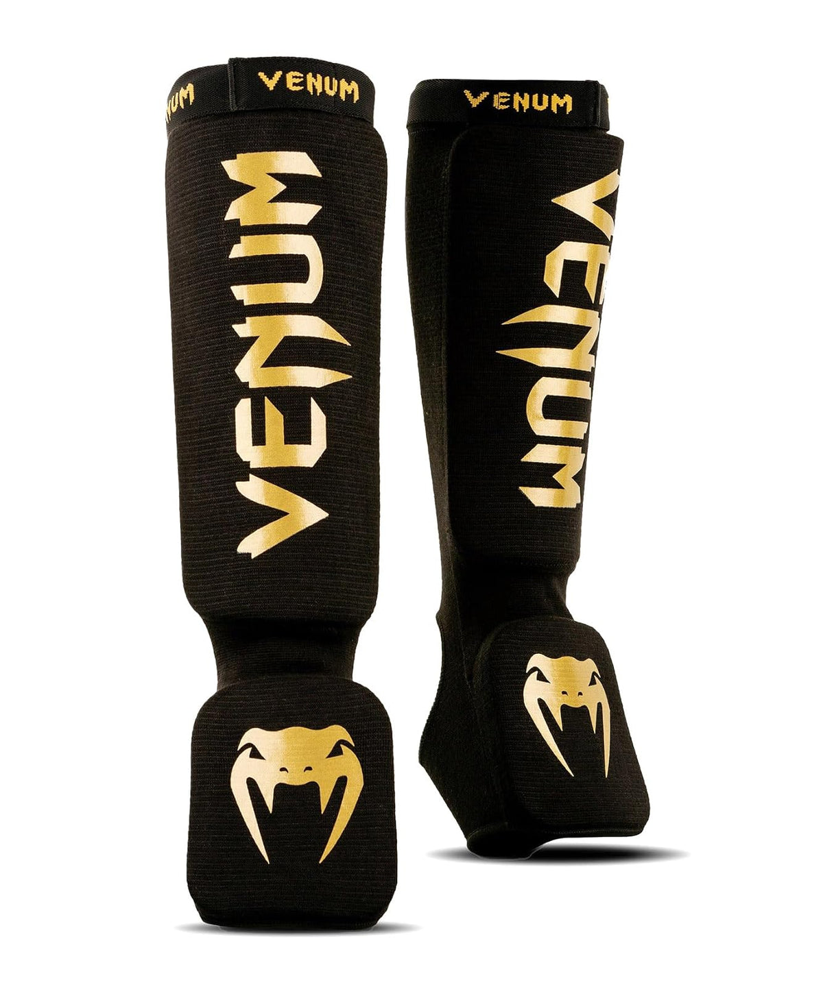 Venum Kontact Espinilleras para Artes Marciales - negro y dorado - CH