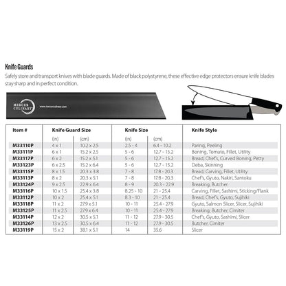 Mercer - Protector de cuchillo culinario, 11.5 pulgadas x 2.5 pulgadas, color negro