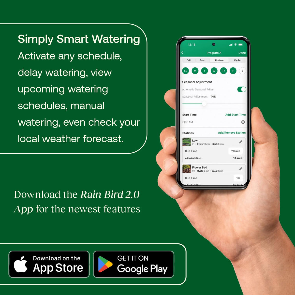 Rain Bird ARC6 - Temporizador/driver WiFi de riego inteligente para interiores, 6 zonas/estación, certificado EPA WaterSense, compatible con Alexa