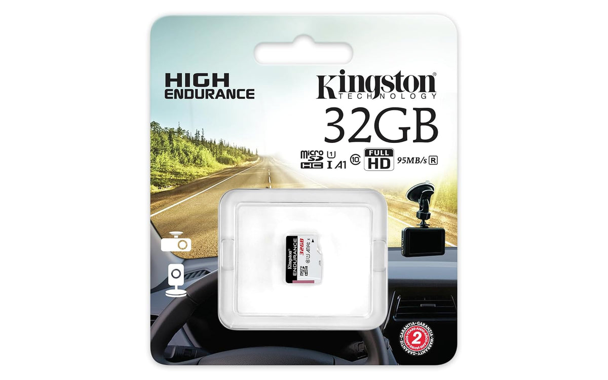 Kingston MicroSDHC Endurance 32GB (Sin Adaptador a SD) Clase 10, UHS-I, U1, A1 Lectura: 95MB/s y Escritura: 30MB/s (SDCE/32GB)