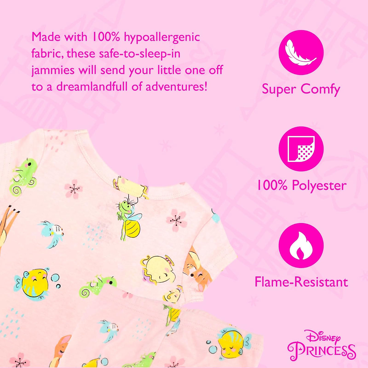 Disney 2-Piece Snug-fit Cotton Pajama Set Juego de pijamaNiñas