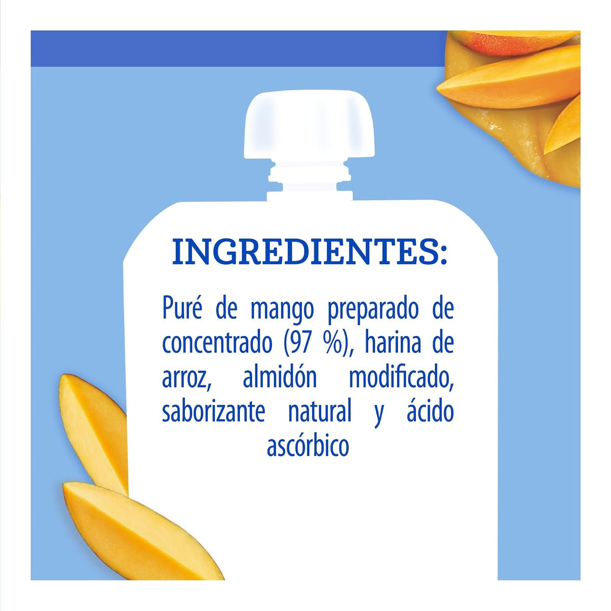Papilla Gerber Pouch Mango Etapa 4 110g Paquete de 12