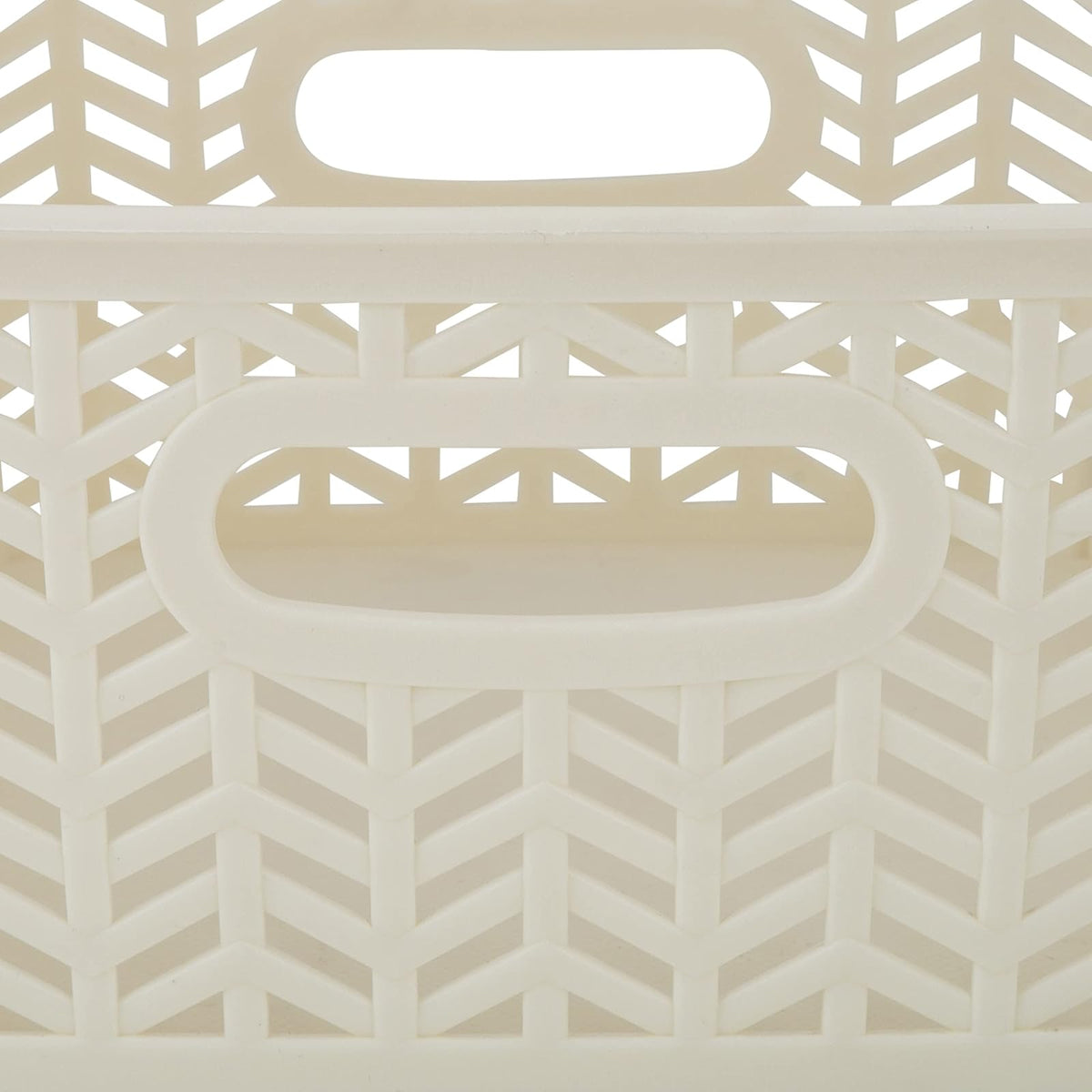 Simplify 25173-IVORY-3PK Cesta de almacenamiento de espiga, pequeña, marfil, 3 unidades