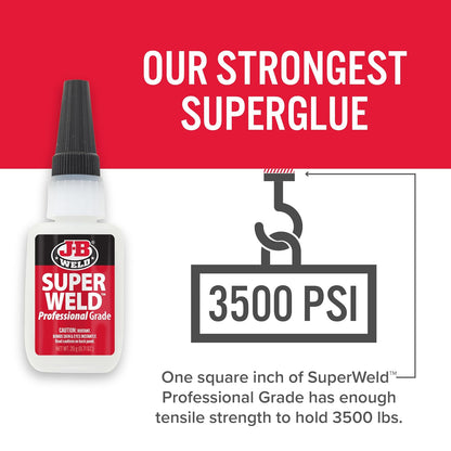 J-B Weld SuperWeld Superglue 33120-2, 20 g, Paquete de 2, Transparente