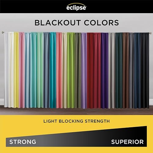 Eclipse Kendall Blackout - Panel de Cortina Termal, Marrón (Chocolate), 107 cm x 241 cm (42 in x 95 in)