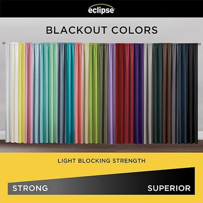 Eclipse Kendall Blackout - Panel de Cortina Termal, Marrón (Chocolate), 107 cm x 241 cm (42 in x 95 in)