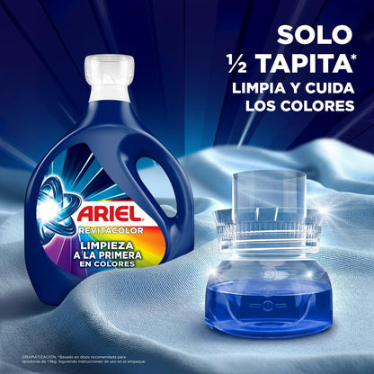 Ariel Revitacolor Detergente Líquido, Jabón Líquido para Ropa 4.8L