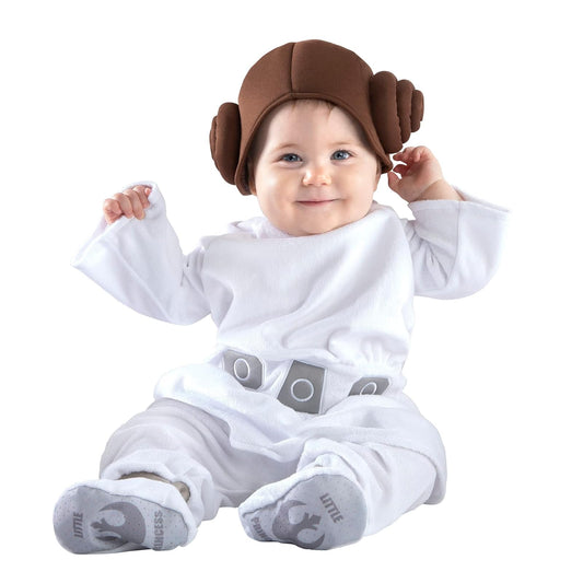 STAR WARS Princess Leia Infant Deluxe Costume - Tunic and Pants with Cap and Booties 12/18 Months