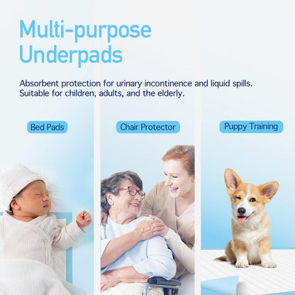 Dynarex Disposable Underpad, 17 inches X 24 inches, 100 Count
