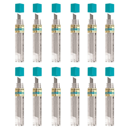 Pentel de México 50-2H Mina Hi-Polymer, 2H, 0.7 mm, pack of aquete de 1, 144 Pieces, Gris