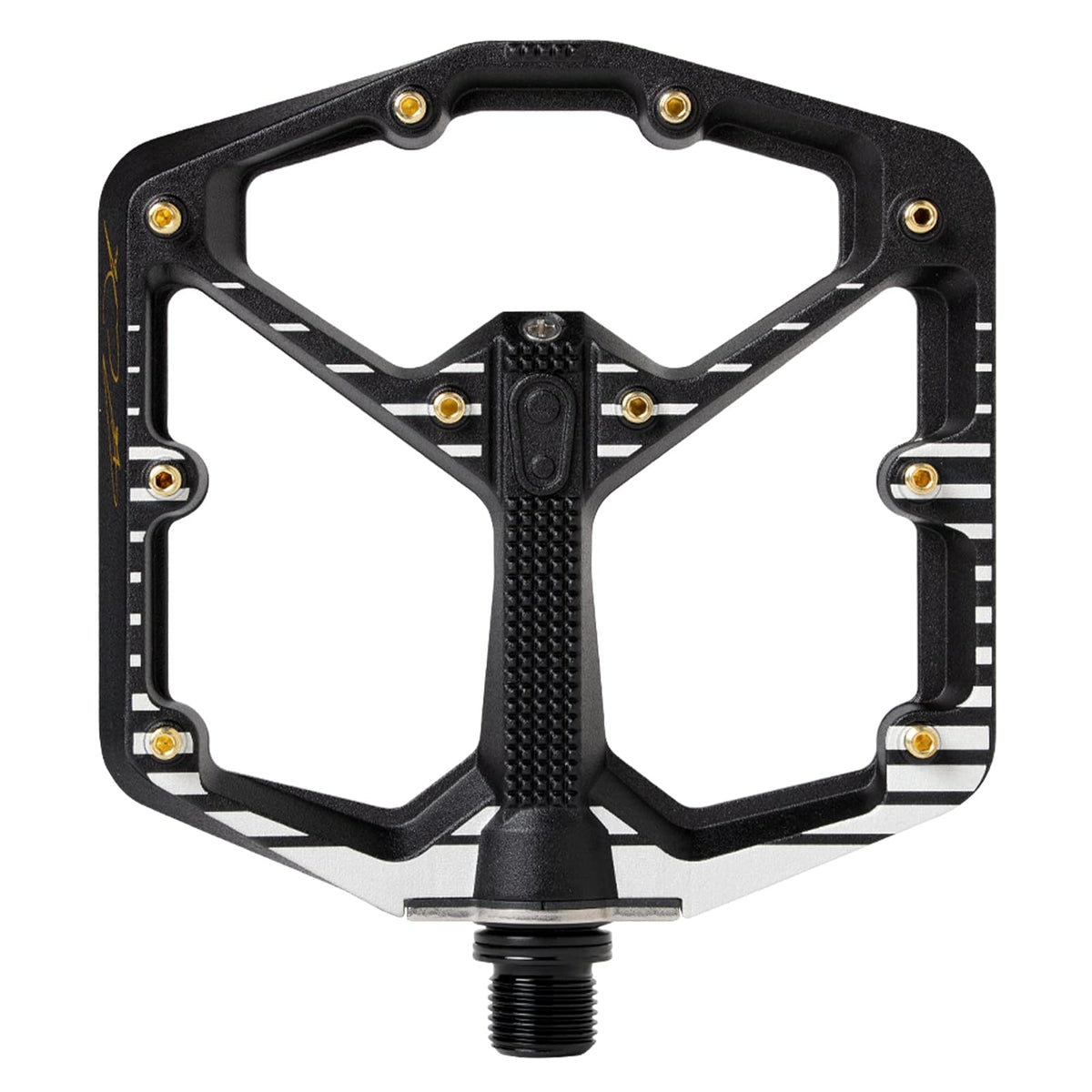 Crankbrothers Stamp Flat BMX/MTB Bike Pedal - Platform Bicycle Pedal, Minimal Profile, Adjustable Grip - Sello 7 - G - negro y blanco