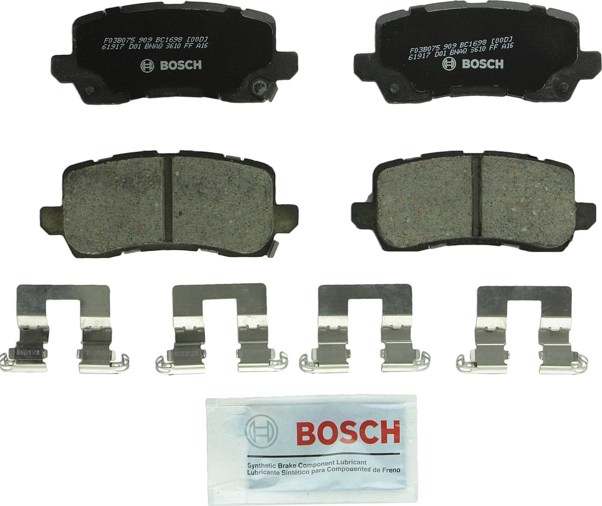 Bosch QuietCast Premium Pastillas de Freno Cerámicas - Posterior - 1698 - 1600-1699