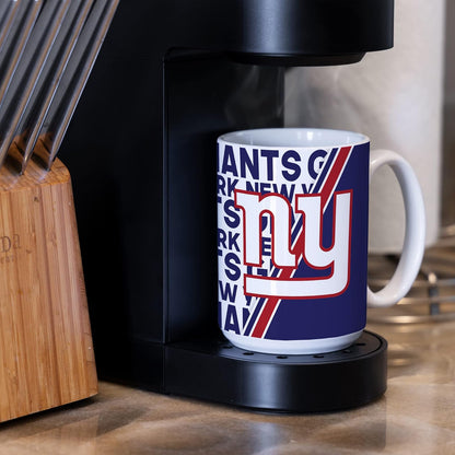 Rico Industries NFL Football Dallas Cowboys Taza de café de cerámica blanca de 15 onzas para fanáticos de la NFL