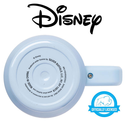Silver Buffalo Disney Lilo and Stitch - Vaso de acero inoxidable con mango y popote, para Navidad, diseño de Papá Noel, con diseño de copos de nieve, se adapta a portavasos estándar, 40 onzas