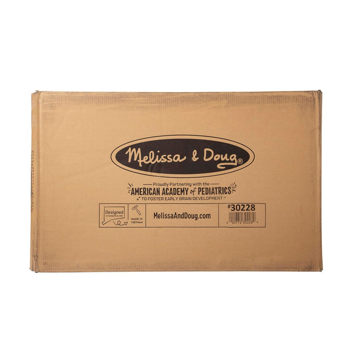 Melissa & Doug Baúl de Madera para Juguetes, Baúl de Madera Resistente, 2.3 Metros Cúbicos de Almacenamiento, Fácil de Armar, Blanco