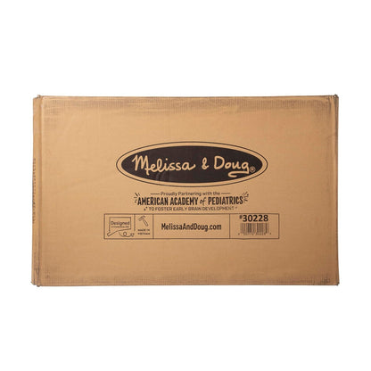 Melissa & Doug Baúl de Madera para Juguetes, Baúl de Madera Resistente, 2.3 Metros Cúbicos de Almacenamiento, Fácil de Armar, Blanco