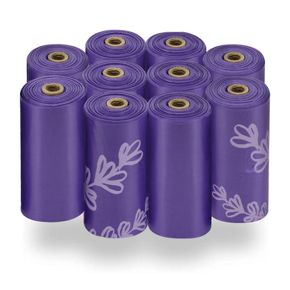 Best Pet Supplies Bolsas para Excremento de Perro Resistentes - Morado (aroma a lavanda) - 150 Bags