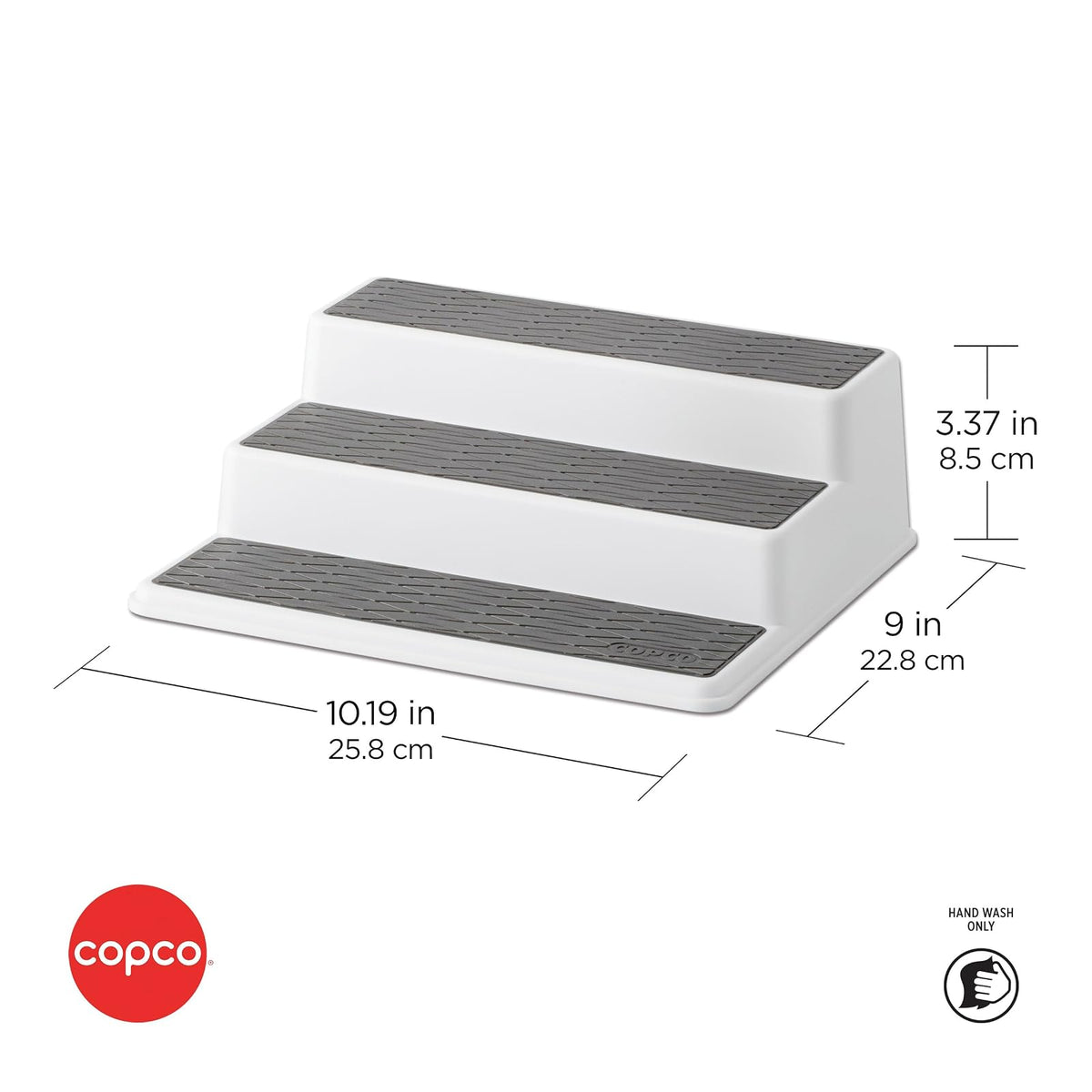 Copco 5257350 - Organizador antideslizante para armario de cocina, 3 niveles, color gris 2, 2 unidades