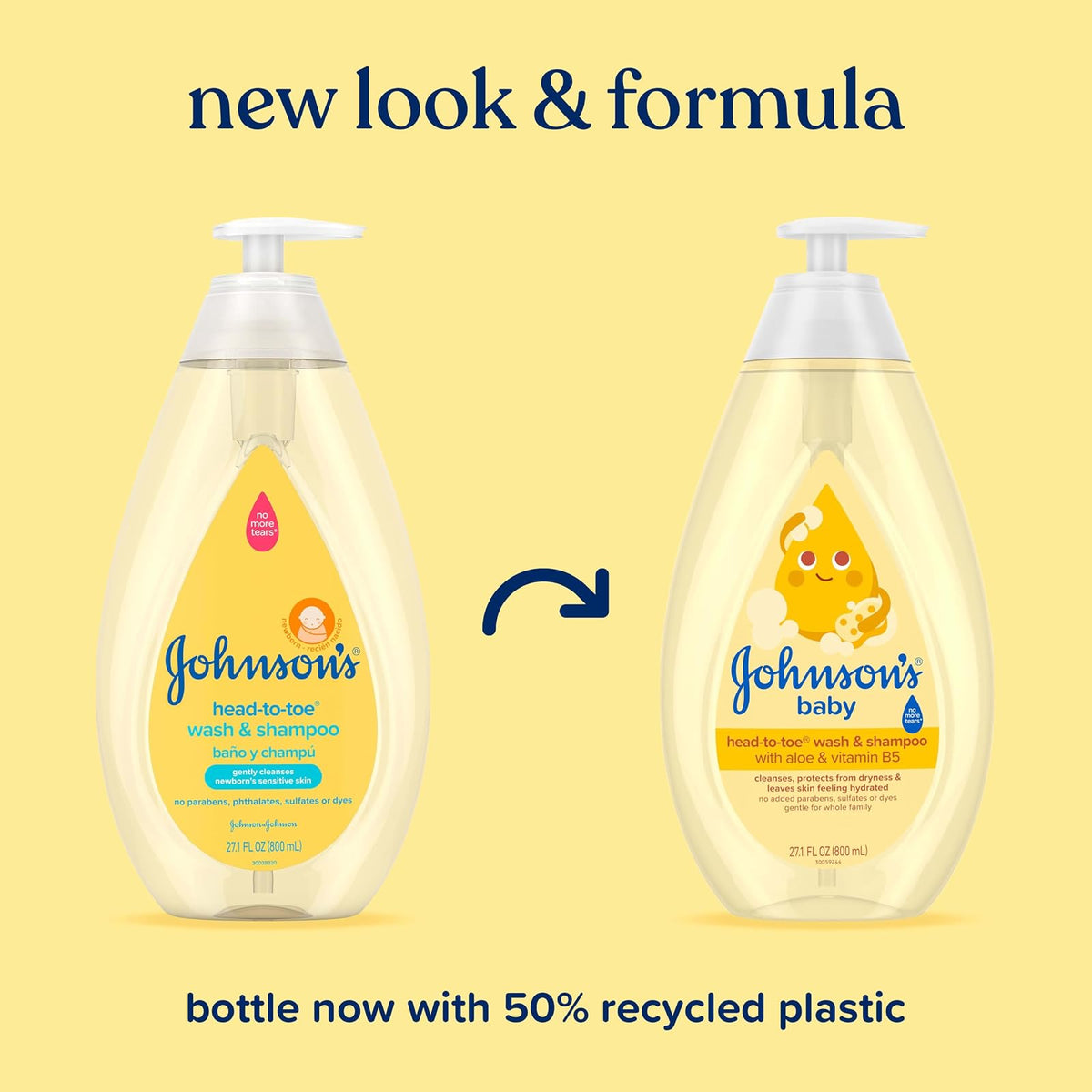 Johnson's Head-To-Toe Gentle Tear- Free Baby Wash & Shampoo for Baby?s Sensitive Skin, 27.1 fl. oz