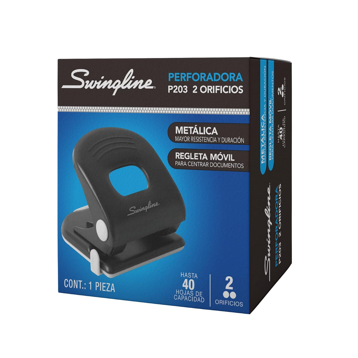 Swingline Perforadora 2 Orificios 40 Hojas Metálica P6783