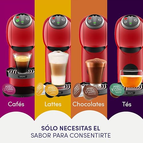 Krups Cafetera Dolce Gusto Genio S Plus Roja KP3405MX | Máquina de cápsulas, más de 30 bebidas, rápida y compacta, función Espresso Boost