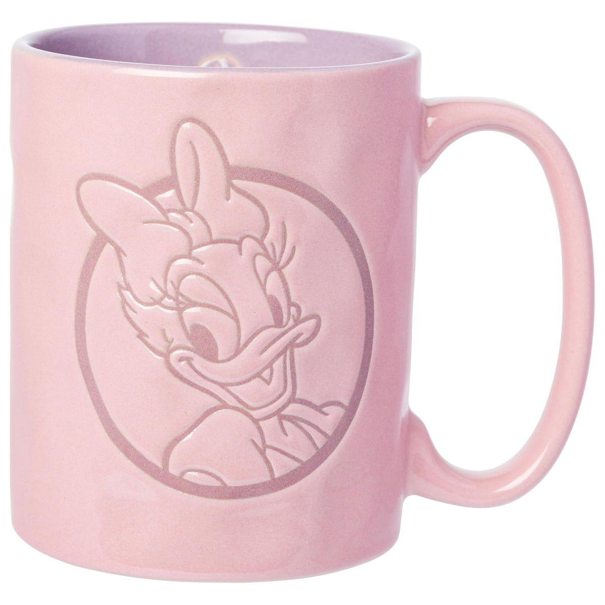 Silver Buffalo Disney Classics Daisy Duck Circle - Taza de cerámica resistente a la cera de 17 onzas