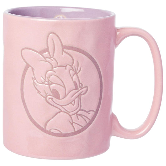 Silver Buffalo Disney Classics Daisy Duck Circle - Taza de cerámica resistente a la cera de 17 onzas