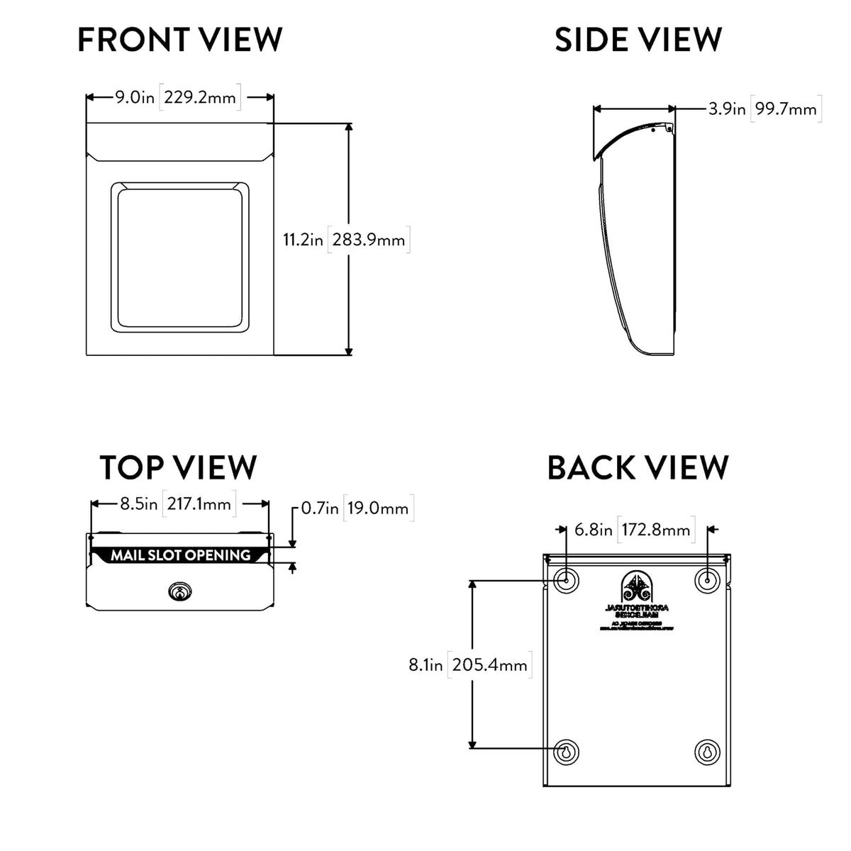 Architectural Mailboxes Aspen™ - Buzón vertical montado en la pared para exterior, moderno buzón de correo de acero galvanizado con cerradura y caja de llave, color blanco