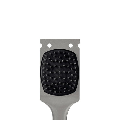 Tramontina - Cepillo para Limpiar Parrillas Churrasco Black, de Acero Inoxidale y con Mango de Polipropileno Negro, Cuidado del Grill, con Raspador, Tamaño de 40,2 cm