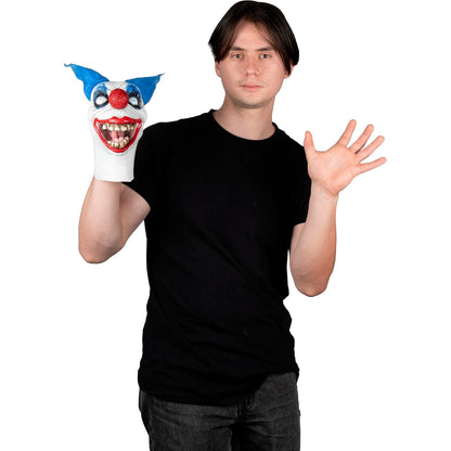 Ghoulish Productions Wacky Clown Puppet de Látex – Accesorio de Disfraz Tipo Payaso con Detalles Realistas Pintados a Mano – Ideal para Halloween, Casas Embrujadas y Coleccionistas de Horror