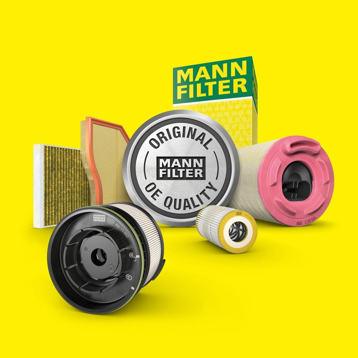 Mann Filter C 3698/3-2 Air Filter Element, (Set of 2)