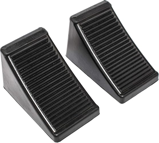 MaxxHaul 50011 Calzas Goma Resistentes Tornillo Ojo Antideslizante Remolque/Caravana/Camión 6.5"x3.7"x4" Pack 2
