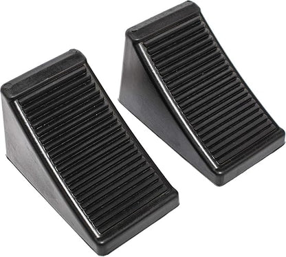 MaxxHaul 50011 Calzas Goma Resistentes Tornillo Ojo Antideslizante Remolque/Caravana/Camión 6.5"x3.7"x4" Pack 2