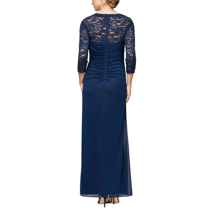 Alex Evenings Vestido Largo con Cuello de Novia (Etiqueta y Tallas Normales) Vestido para la Madre de la Novia para Mujer