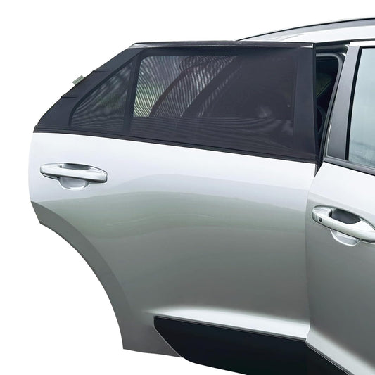 Dreambaby - Parasol para ventana de automóvil de bebé, parasol elástico para ventana de automóvil y visualización de malla para ventanas laterales, cubierta para ventana de bebé para protección UV, artículos