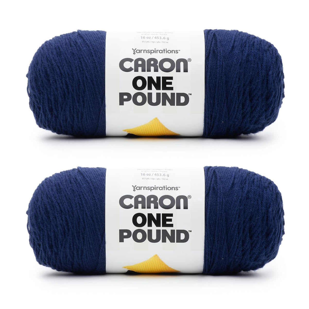 Caron One Pound Estambre Acrílico, Paquete de 2 - Paquete de 2 - Azul medianoche