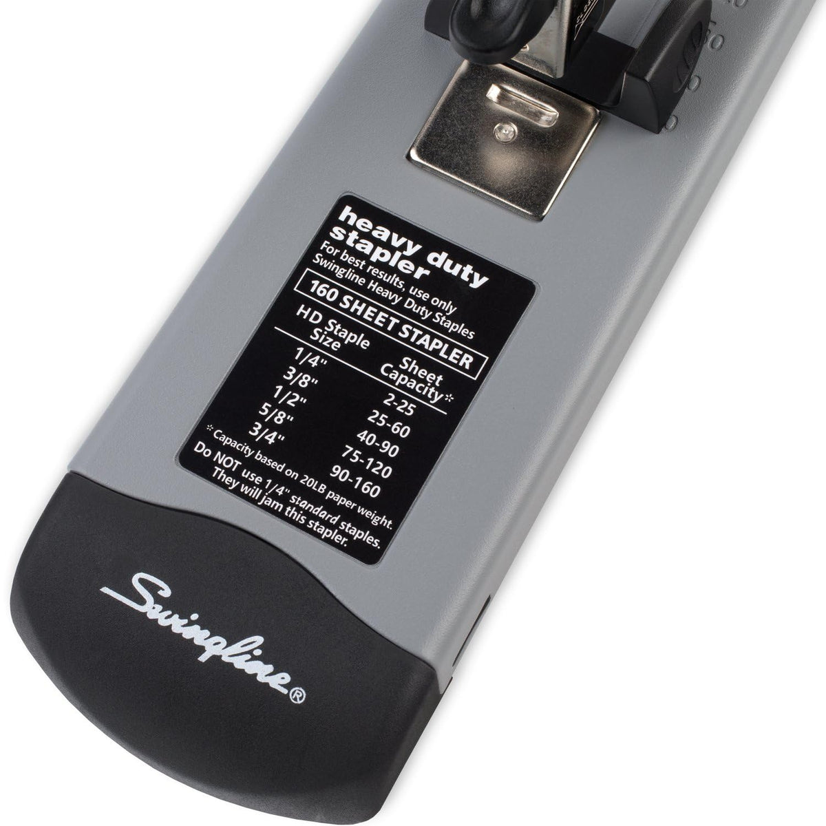 Swingline Heavy, Duty Stapler, 160 Sheet Capacity, Black/Gray (39005)