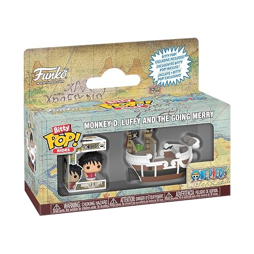Funko Pop! Rides: One Piece - Going Merry with Luffy Bitty Pop! | Mercancía Oficial - Juguete Coleccionable - Idea de Regalo de Cumpleaños para Fans y Coleccionistas