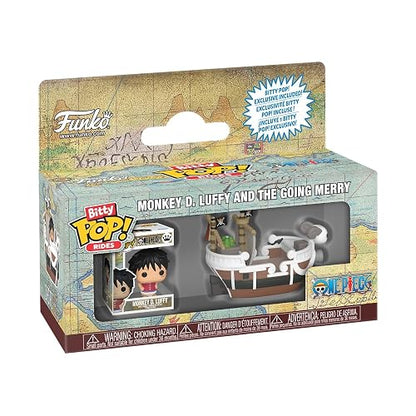 Funko Pop! Rides: One Piece - Going Merry with Luffy Bitty Pop! | Mercancía Oficial - Juguete Coleccionable - Idea de Regalo de Cumpleaños para Fans y Coleccionistas