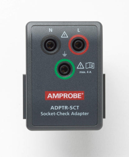 Amprobe Adaptador Enchufe ADPTR-SCT Conexión Segura Medición Impedancia y Puesta a Tierra Compacto y Resistente
