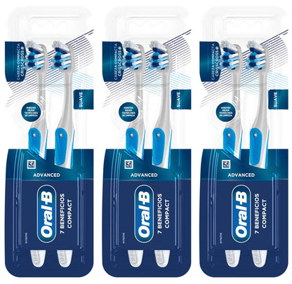 Oral-B Cepillo de Dientes Suave Advanced 7 , 2 Unidades